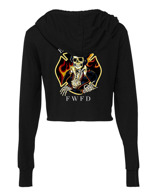 FWFD Firehouse Tri-Blend Crop Long Sleeve Hoodie